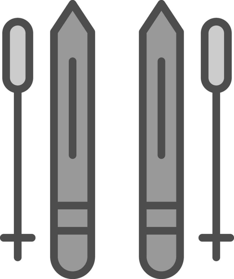 Ski poles Vector Icon Design