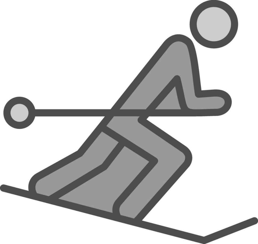 Skiing Vector Icon Design