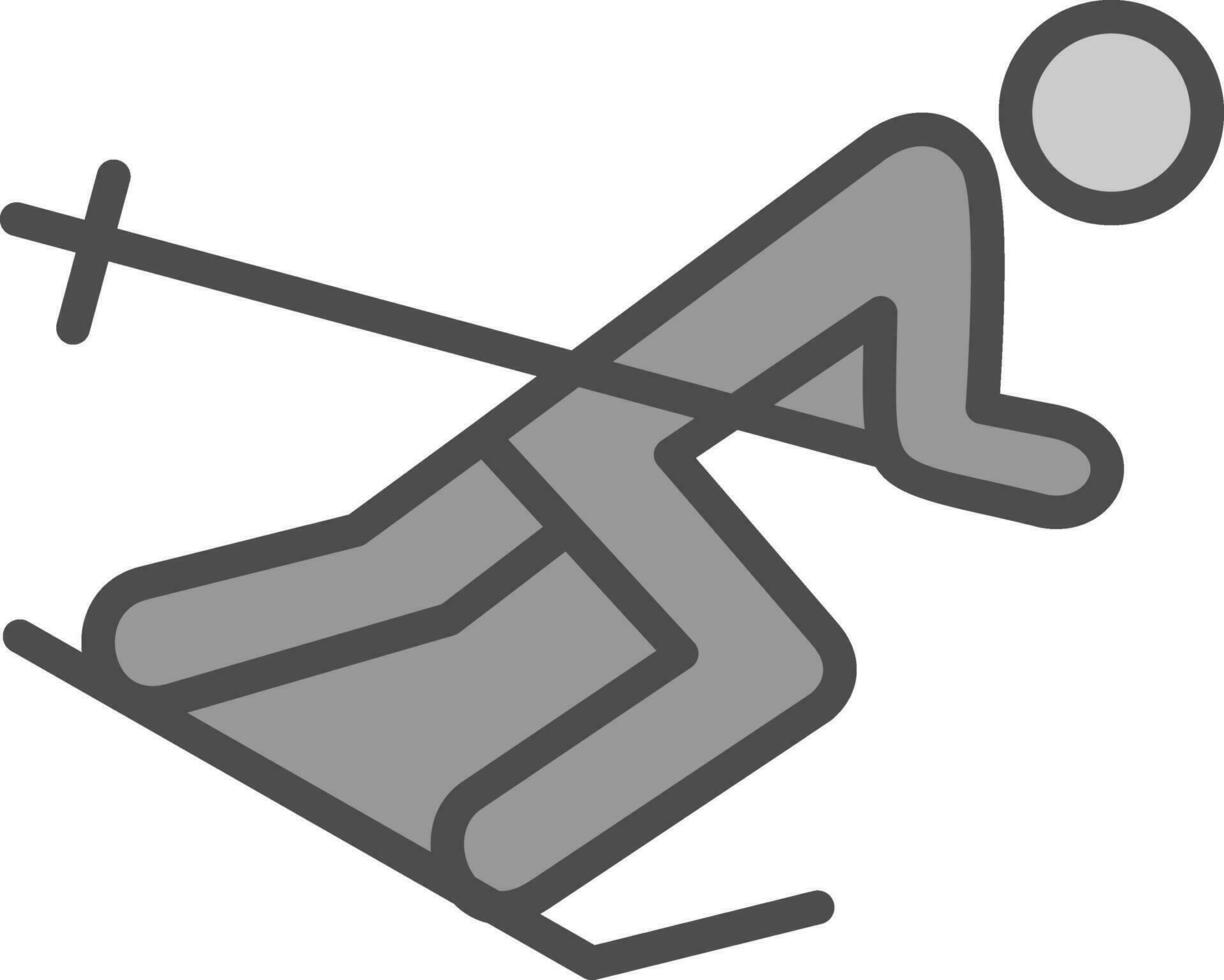 Skier Vector Icon Design