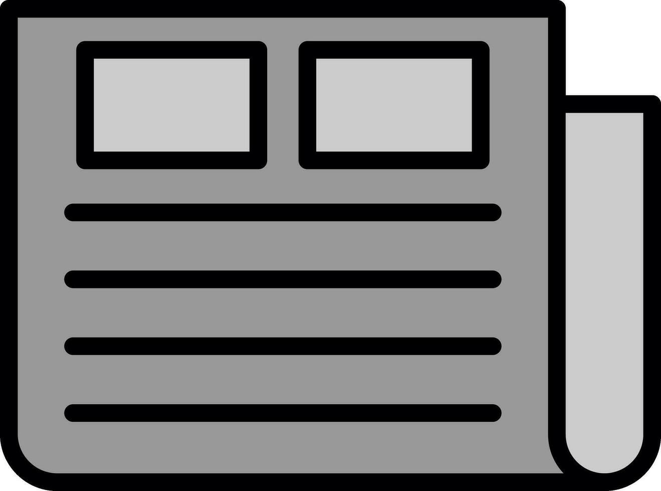 Newspaper Vector Icon Design