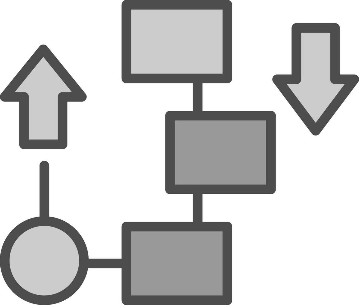 fluir diagrama vector icono diseño