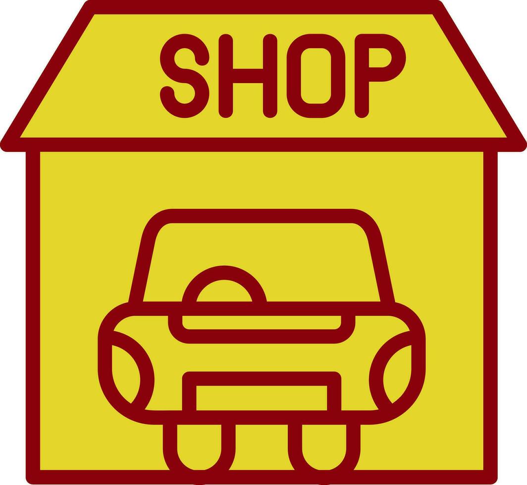 coche tienda vector icono diseño