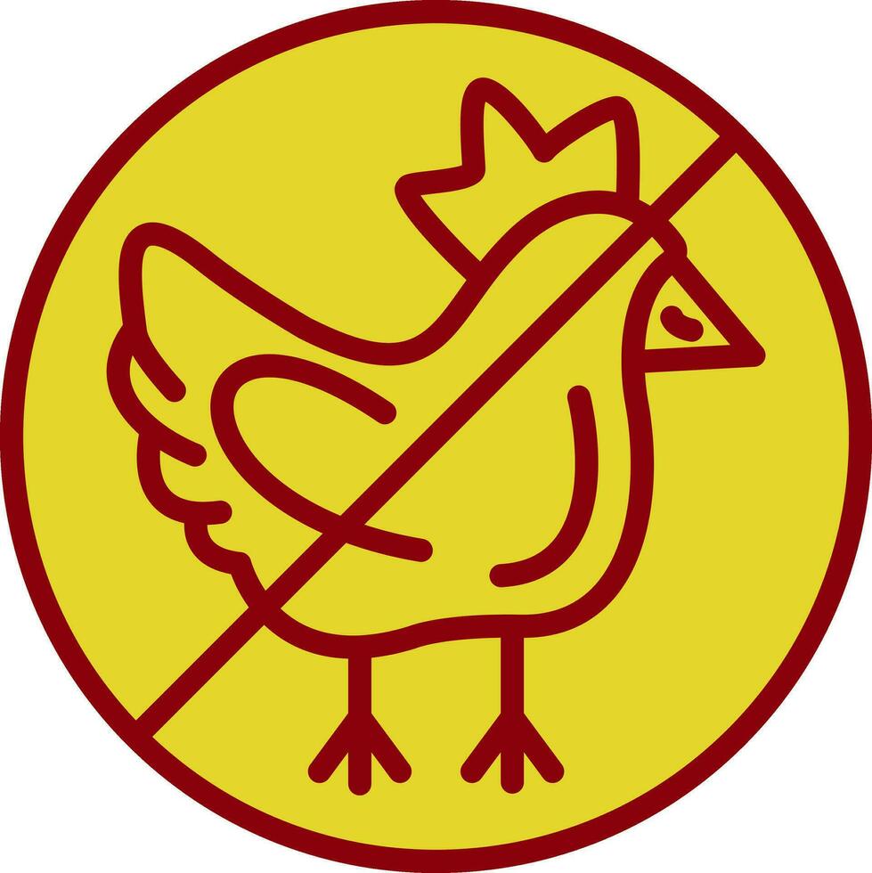 No chicken Vector Icon Design
