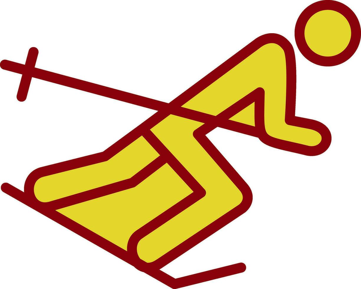 Skier Vector Icon Design
