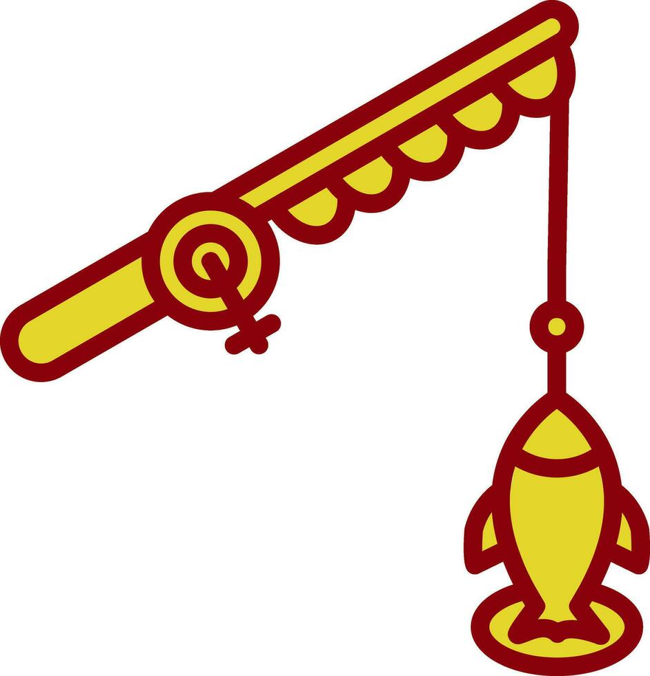 Ice fishing Vector Icon Design