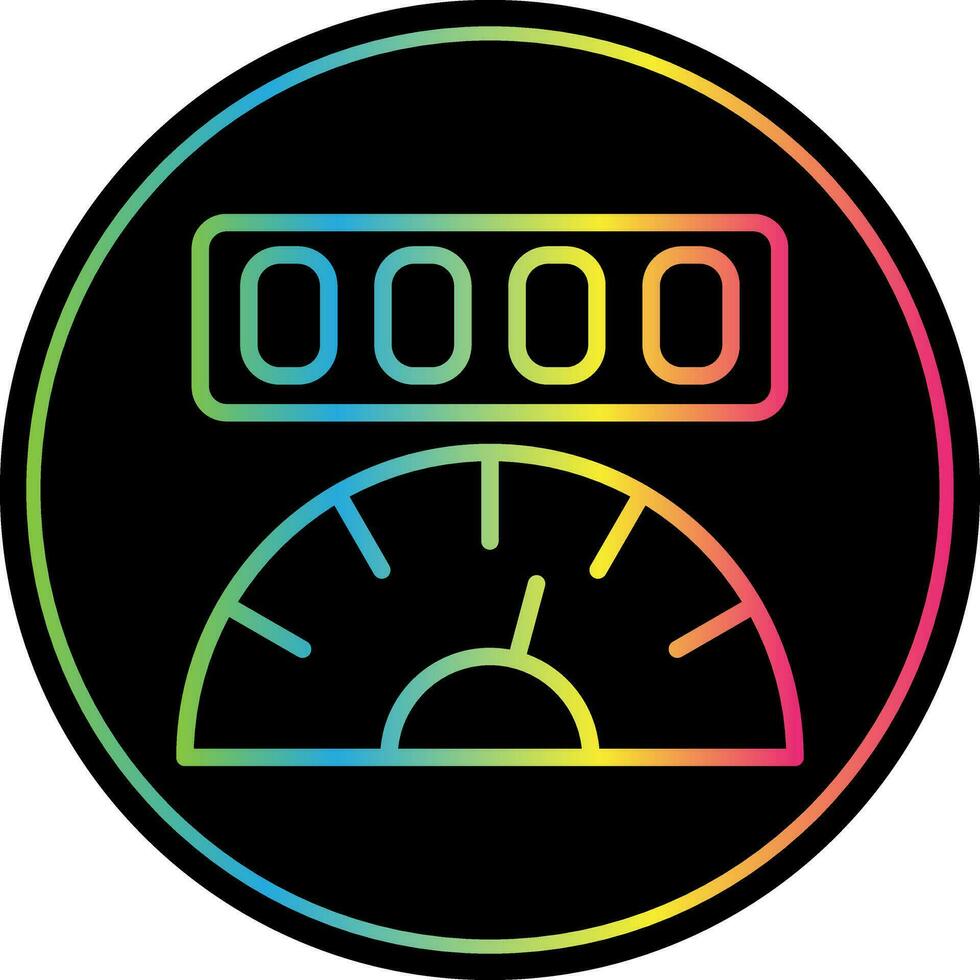 Mileage Vector Icon Design