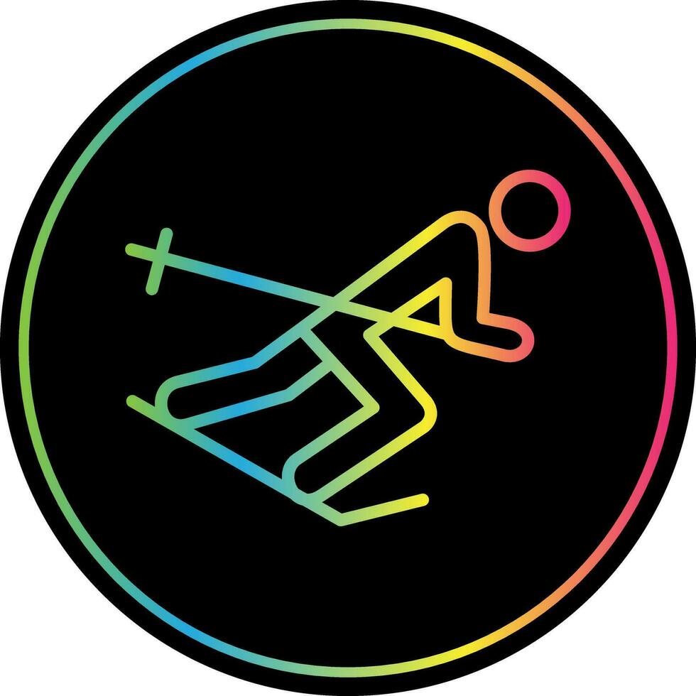 Skier Vector Icon Design