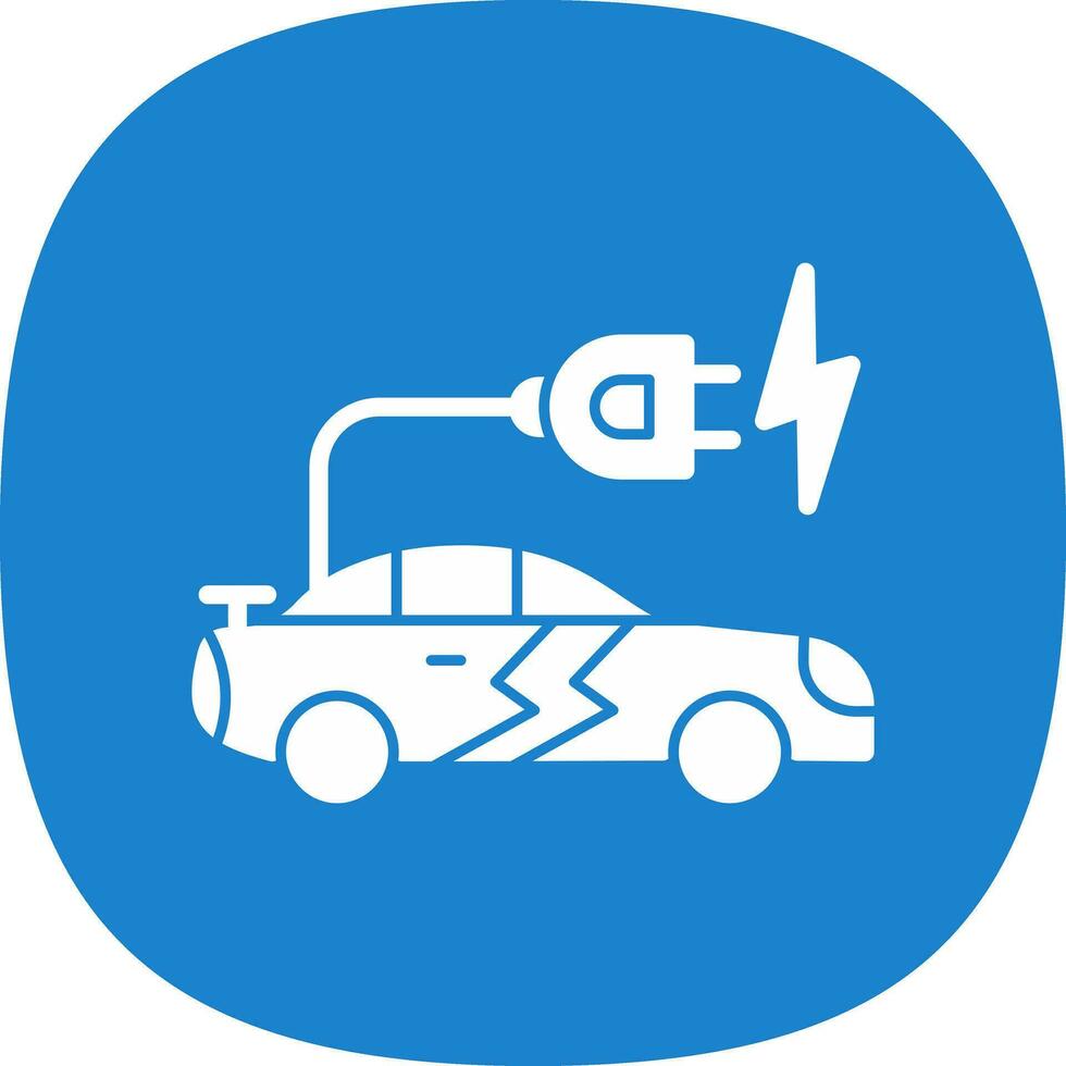 diseño de icono de vector de coche eléctrico