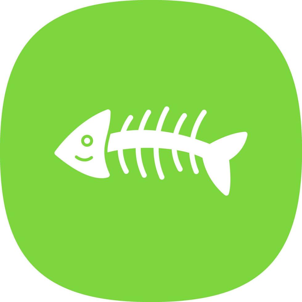 Fishbone Vector Icon Design