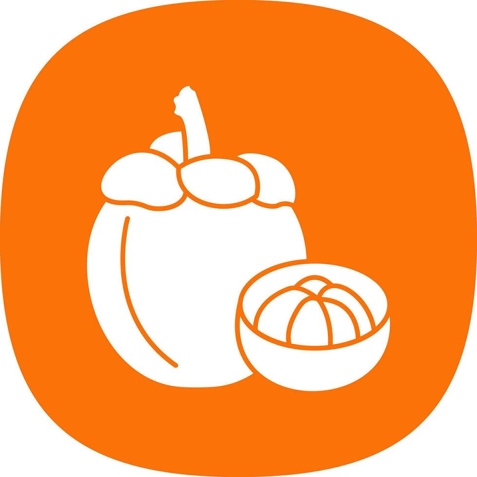 Mangosteen Vector Icon Design