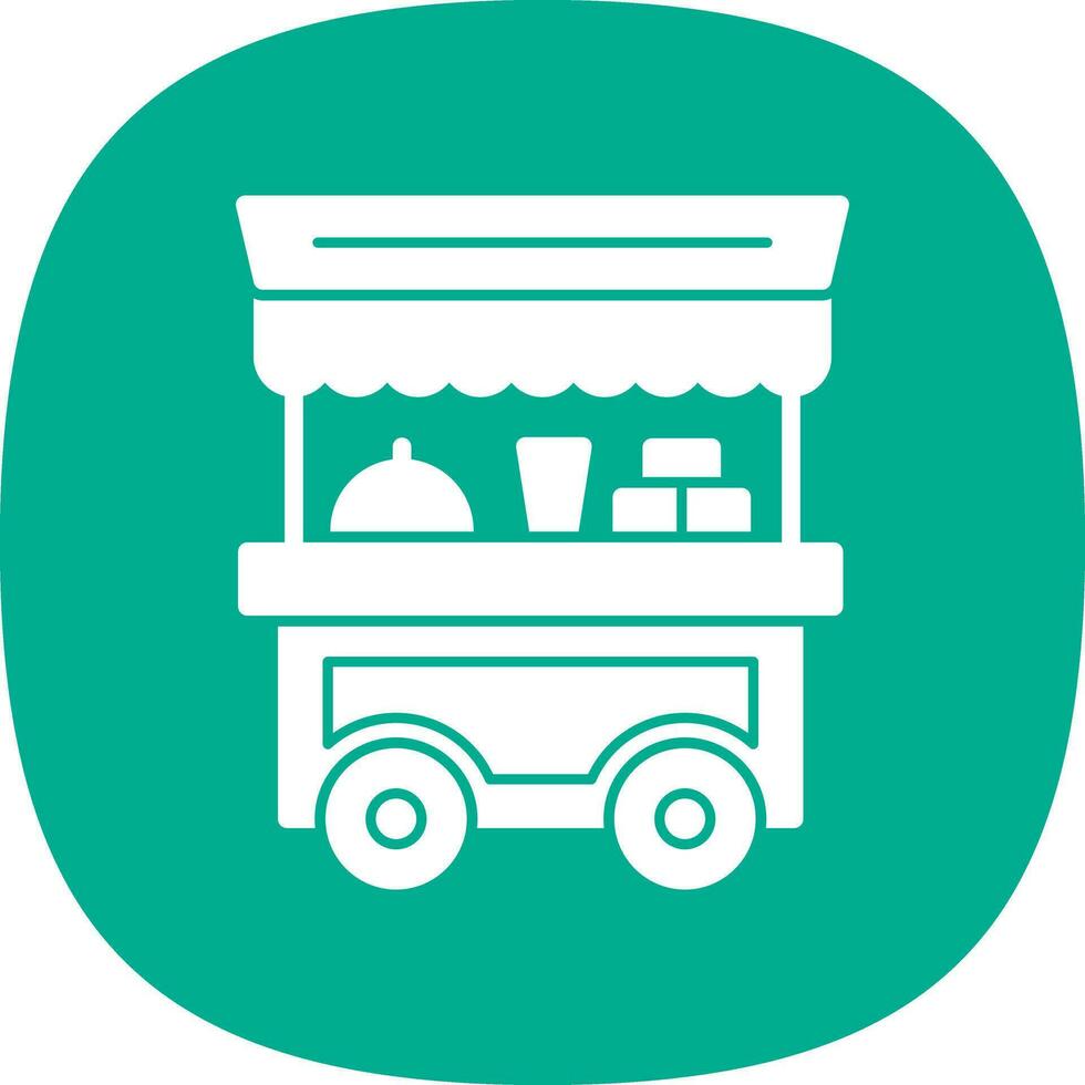 Food cart Vector Icon Design