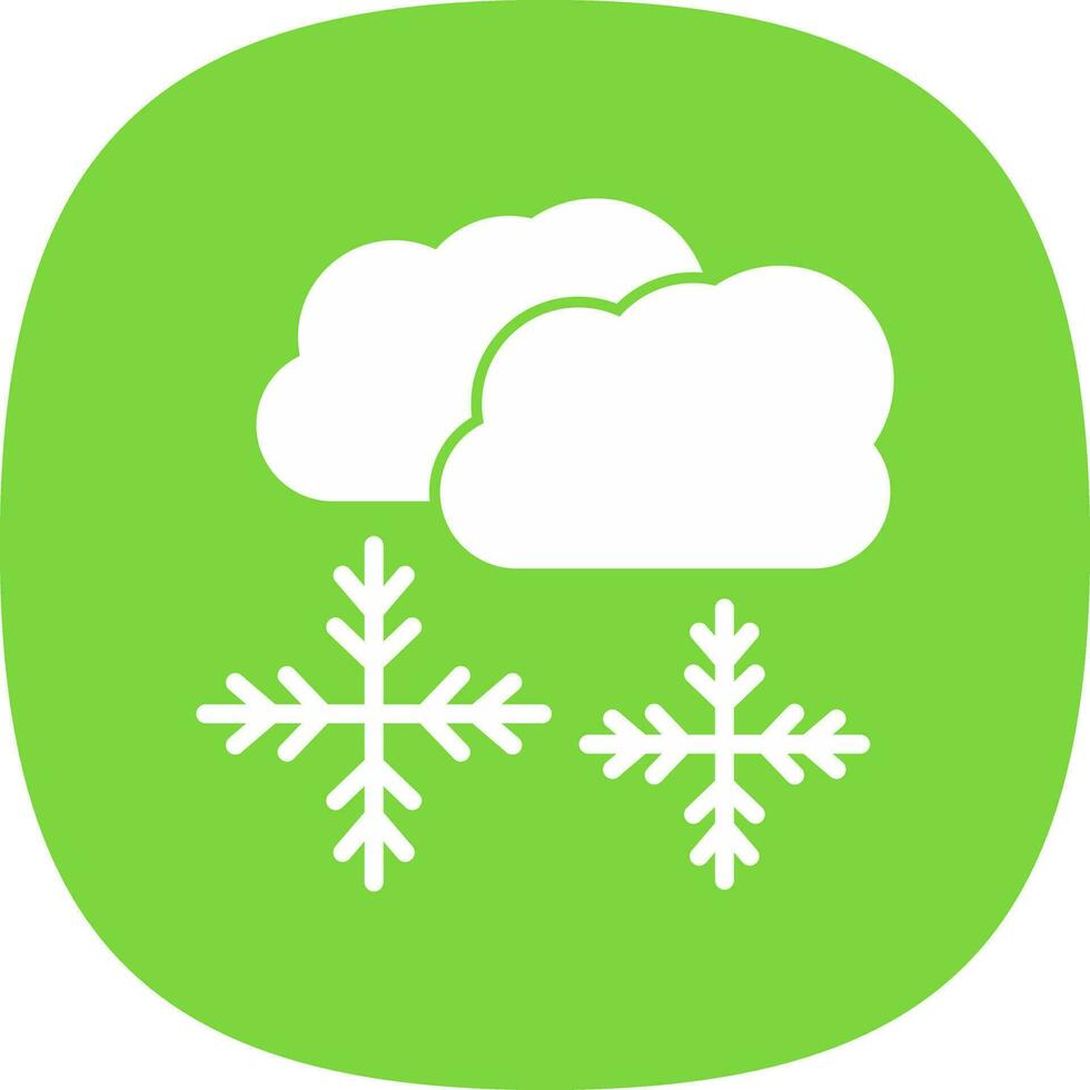 Snowing Vector Icon Design