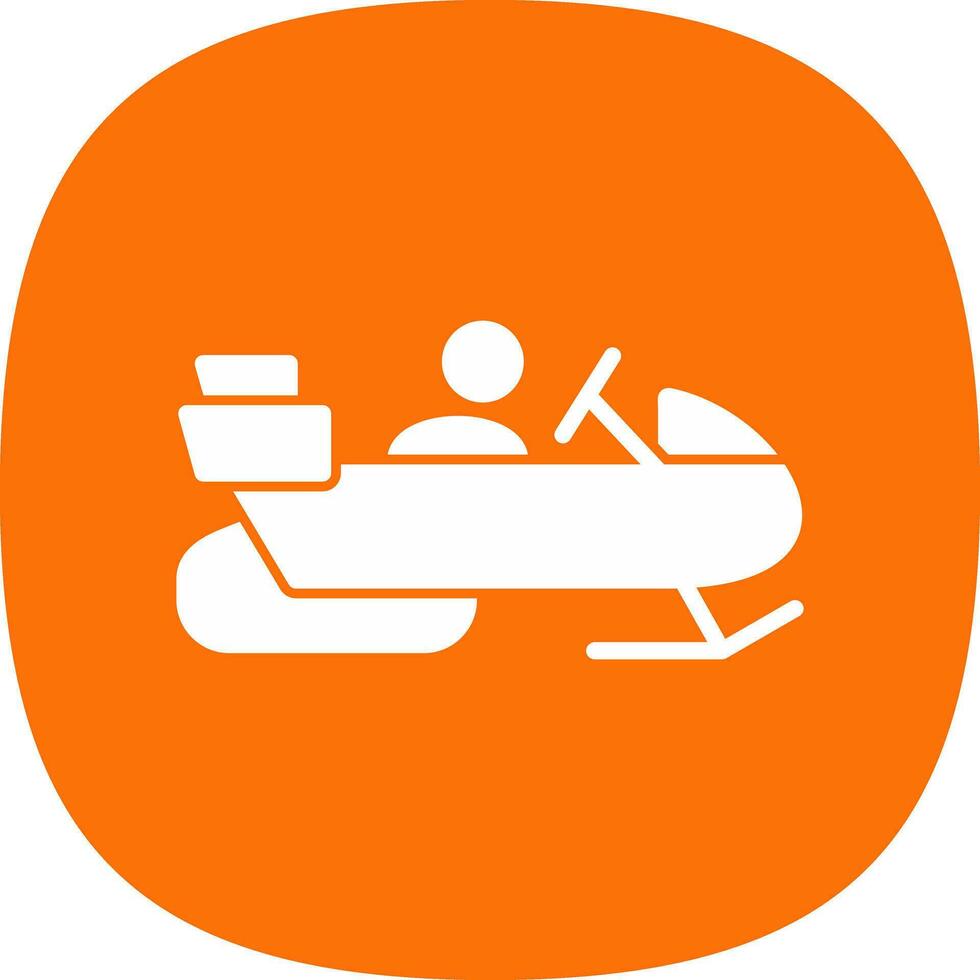 Snowmobile Vector Icon Design