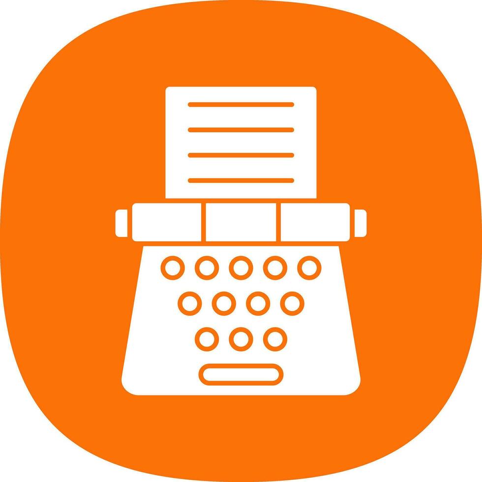 Typewriter Vector Icon Design