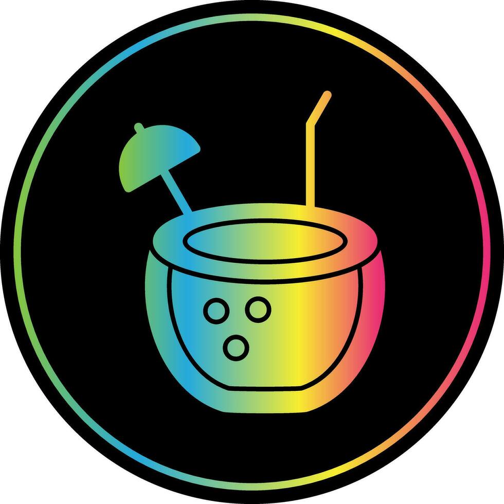 diseño de icono de vector de bebida de coco