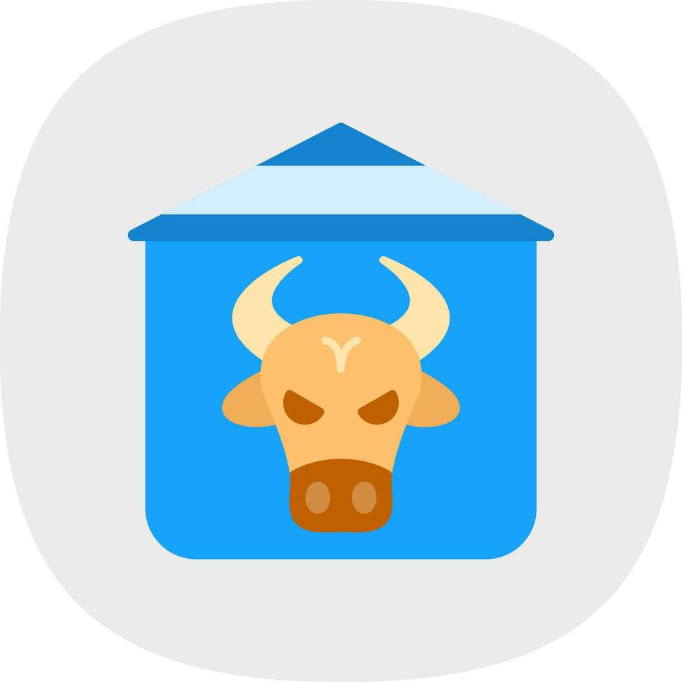 Cowshed Vector Icon Design