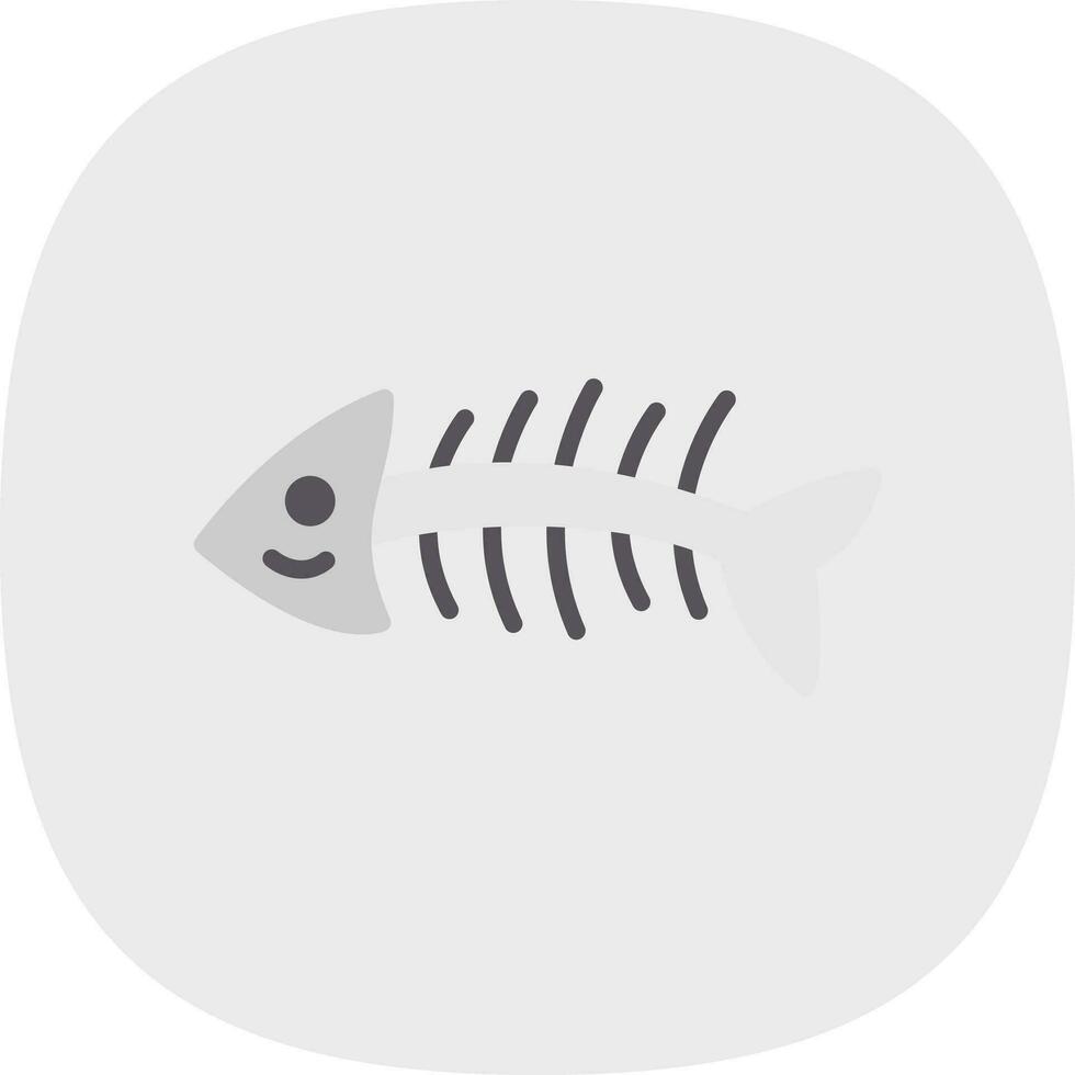Fishbone Vector Icon Design