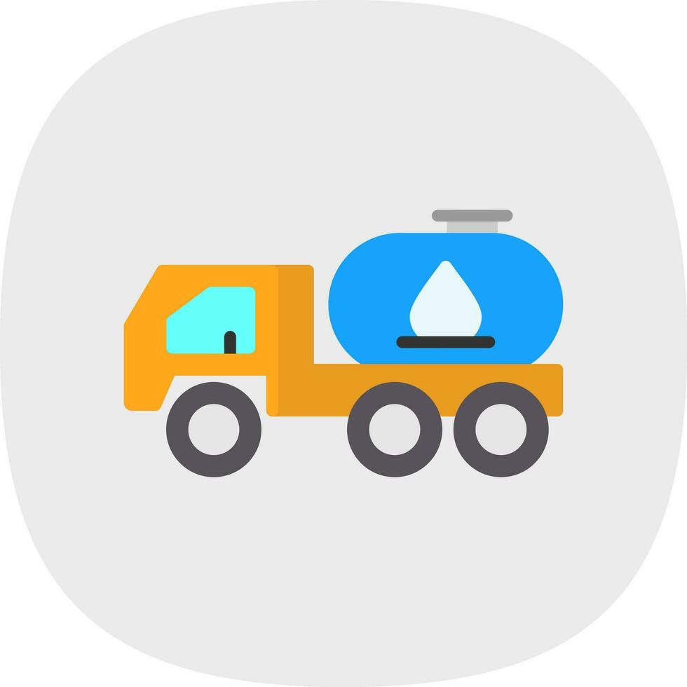 Tanker truck Vector Icon Design
