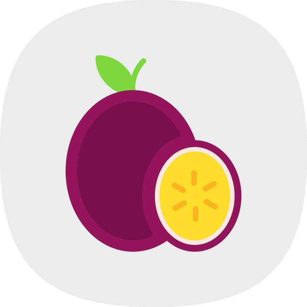 Passion fruit Vector Icon Design