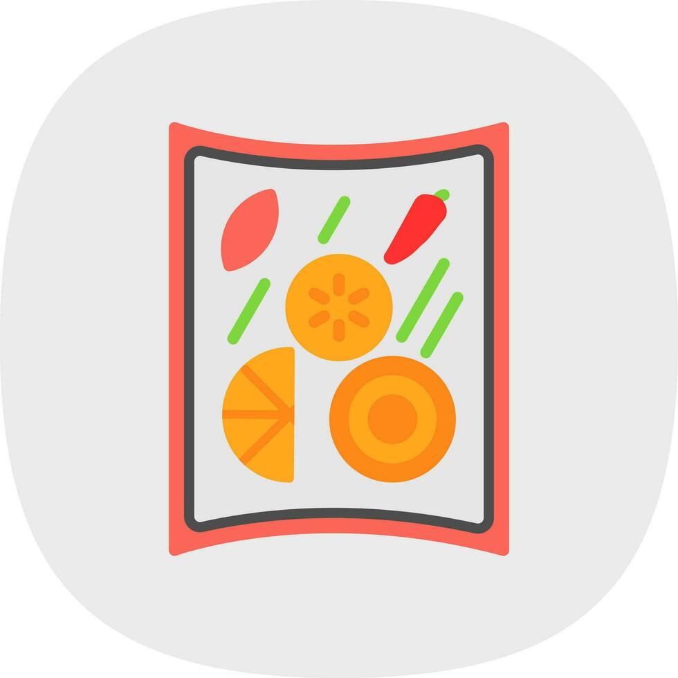 papaya ensalada vector icono diseño