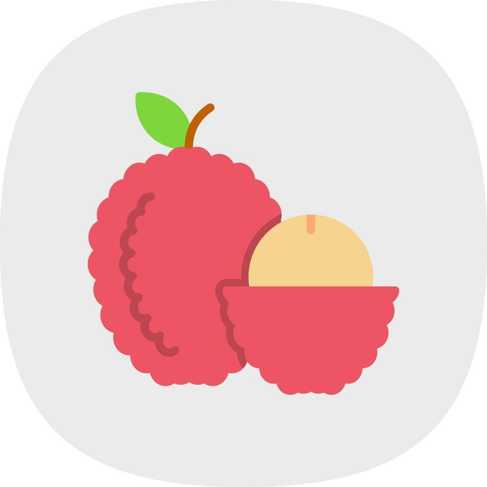 Lychee Vector Icon Design