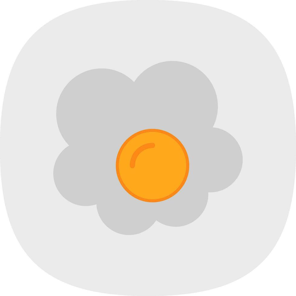 frito huevo vector icono diseño