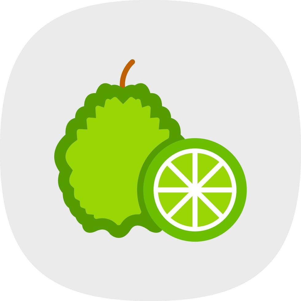 Kaffir lime Vector Icon Design