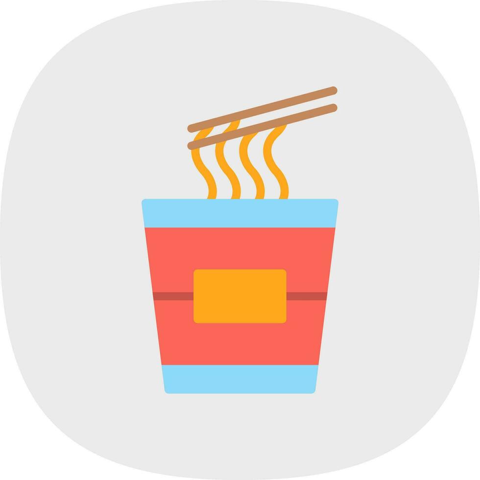 Instant noodles Vector Icon Design