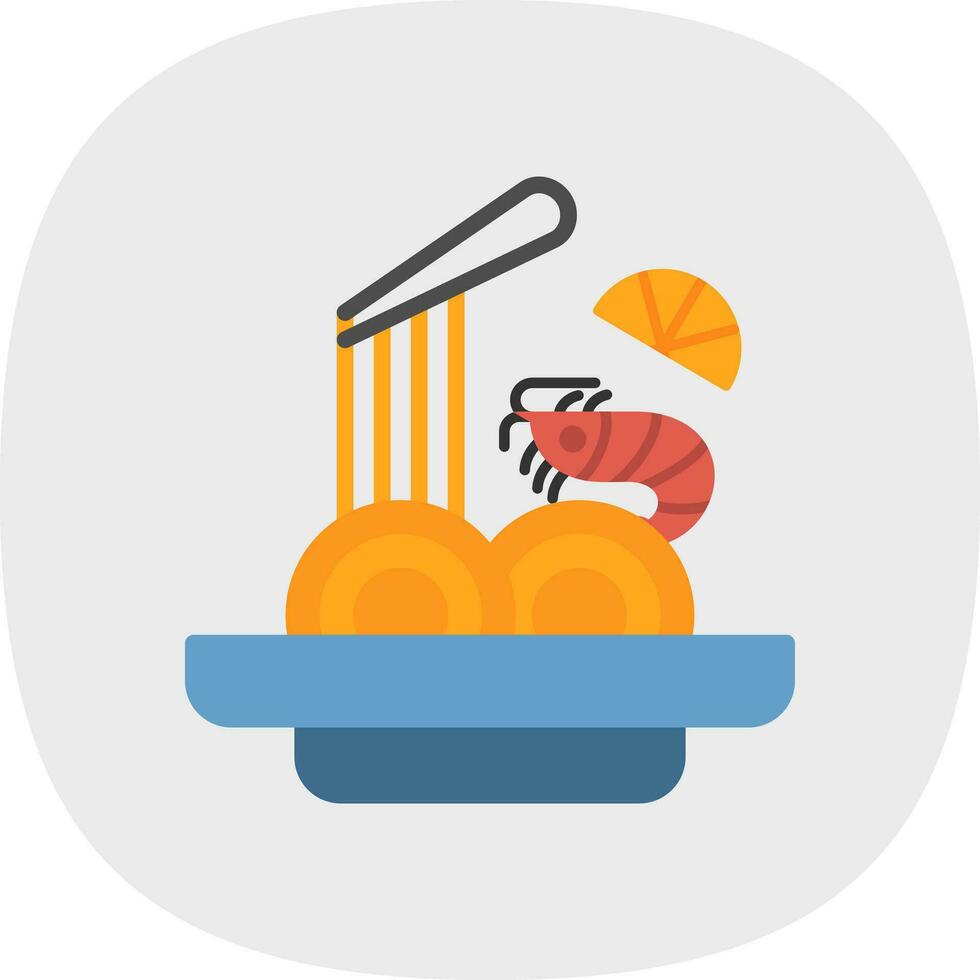 Pad thai Vector Icon Design