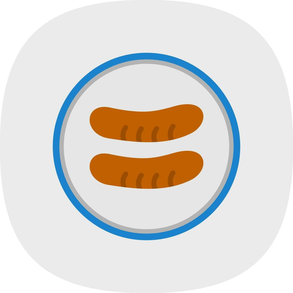 Sausage Vector Icon Design
