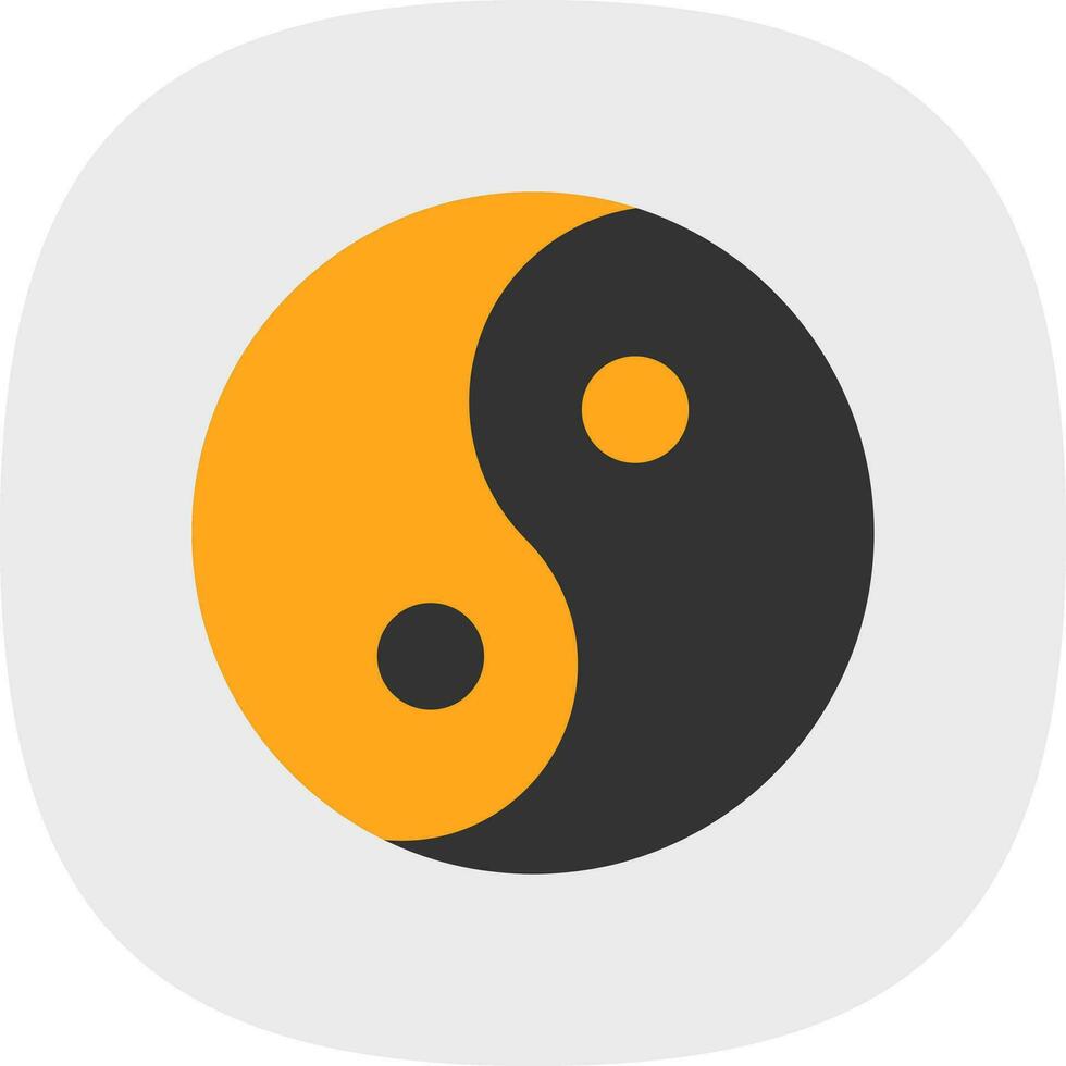 Yin yang Vector Icon Design
