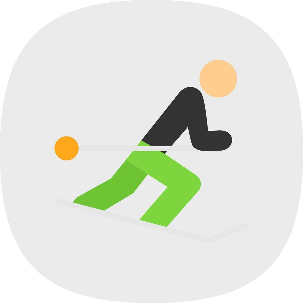 Skiing Vector Icon Design