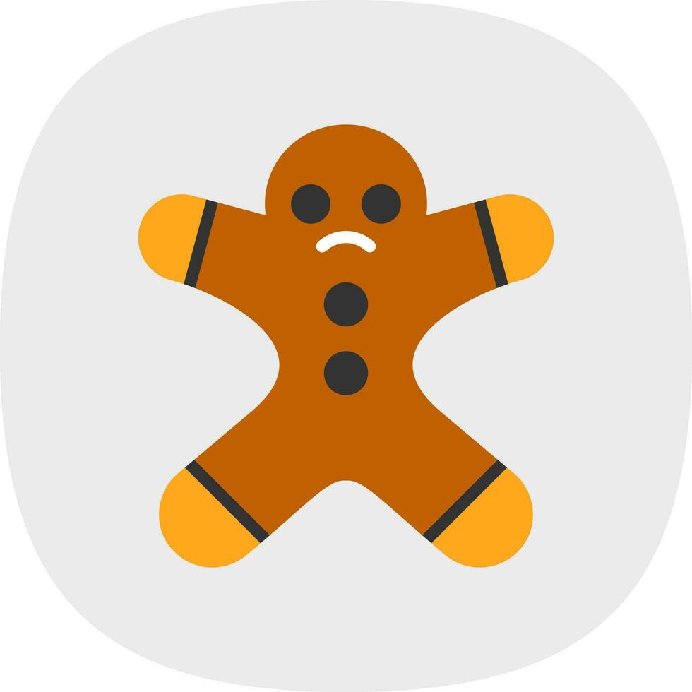 Gingerbread man Vector Icon Design