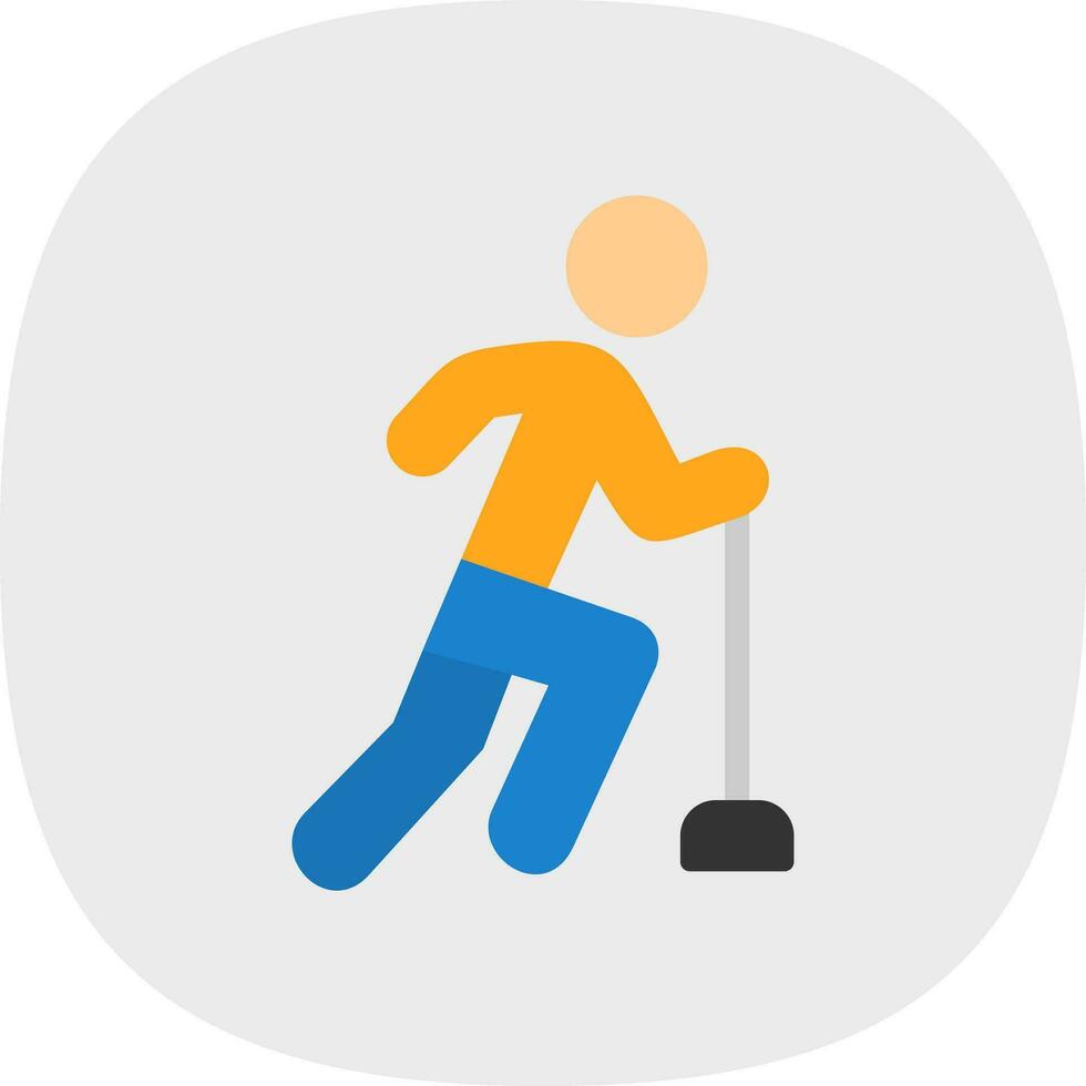 Curling Vector Icon Design