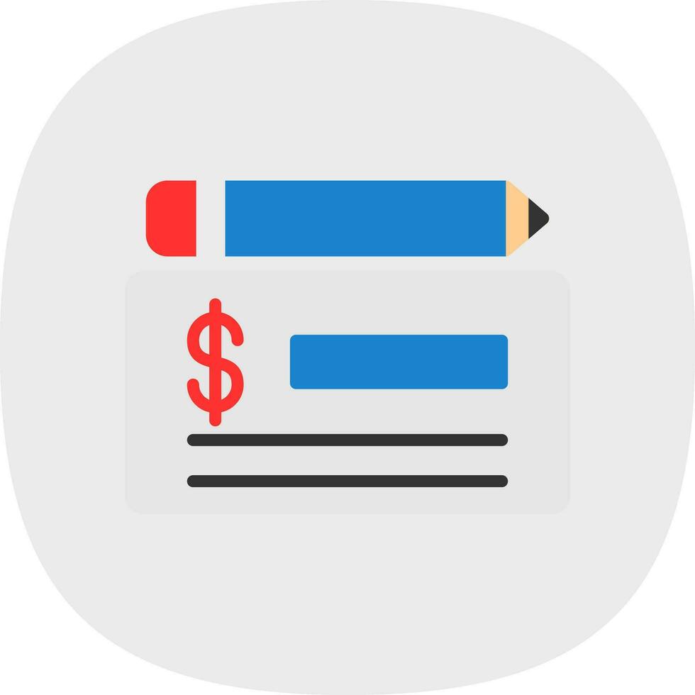Cheque Vector Icon Design