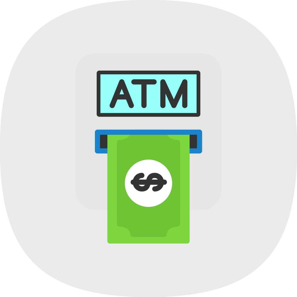Atm machine Vector Icon Design