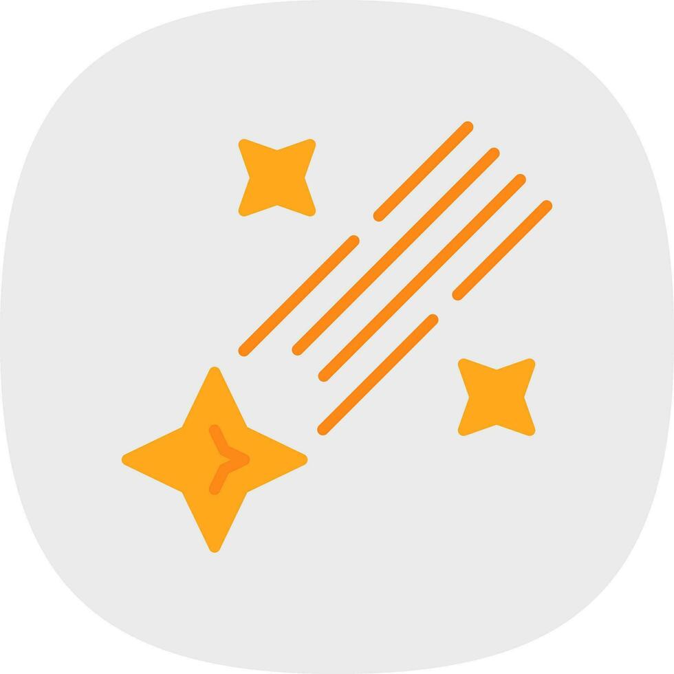 Shooting star Vector Icon Design