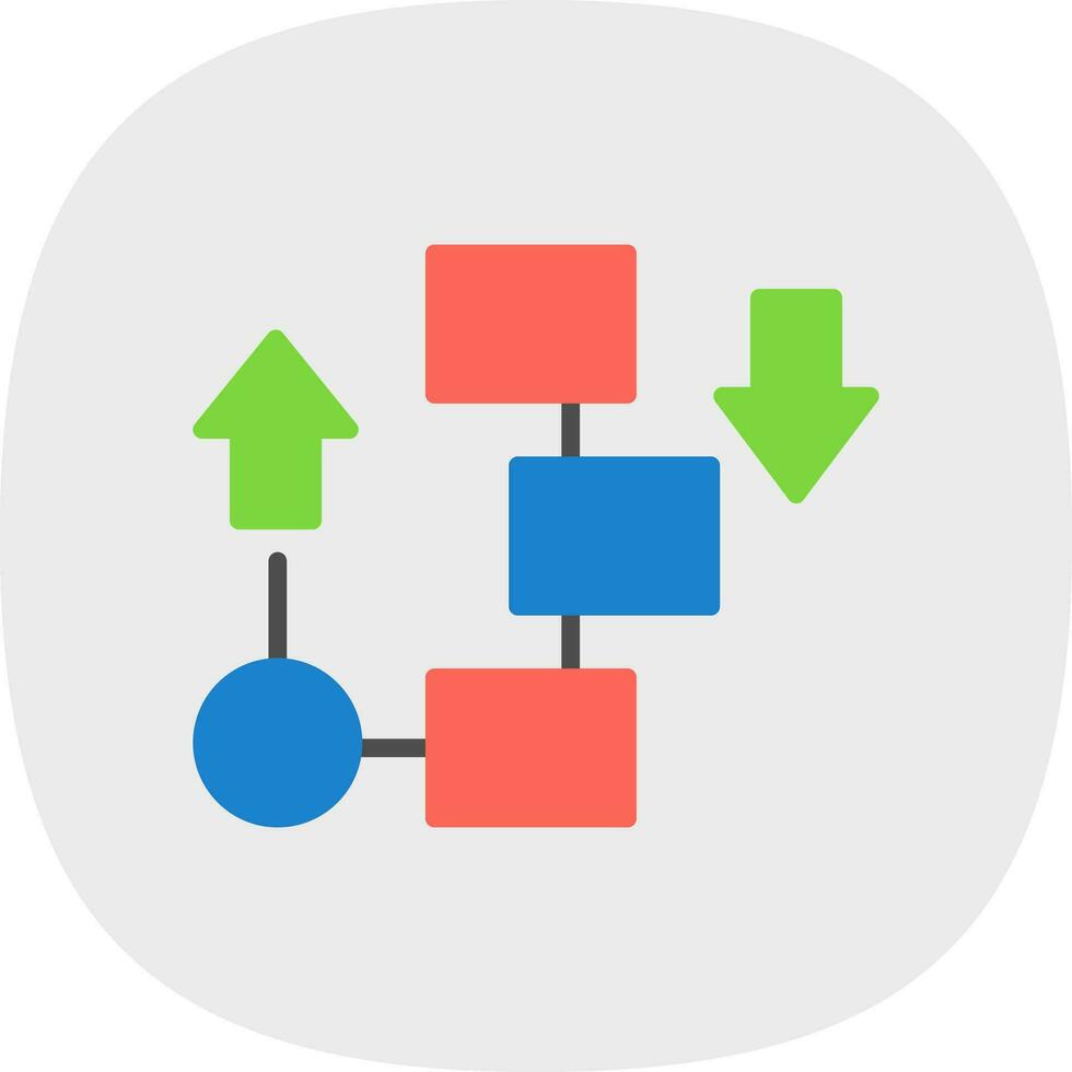 fluir diagrama vector icono diseño