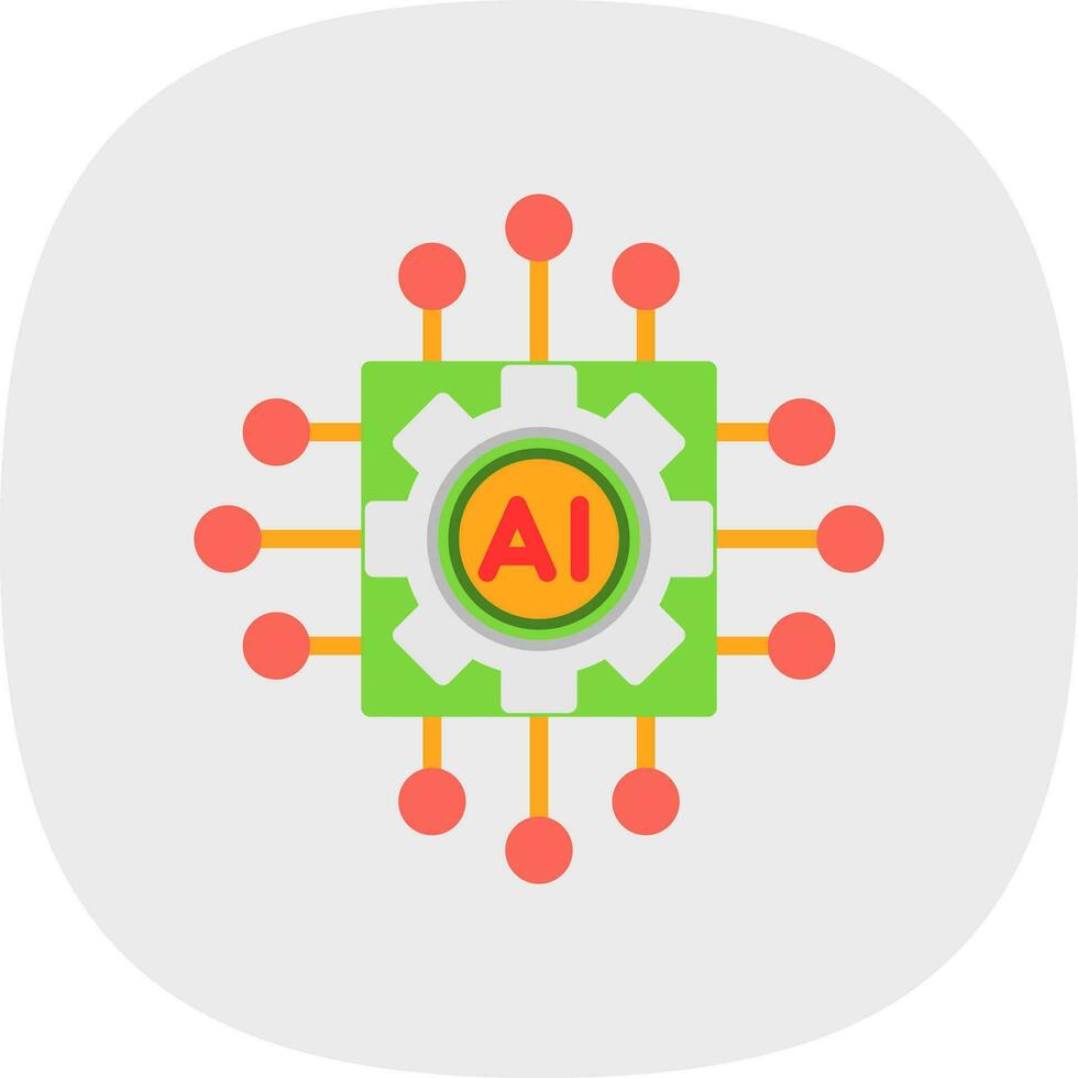 Artificial intelligence Vector Icon Design