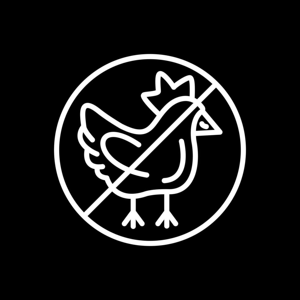 No chicken Vector Icon Design