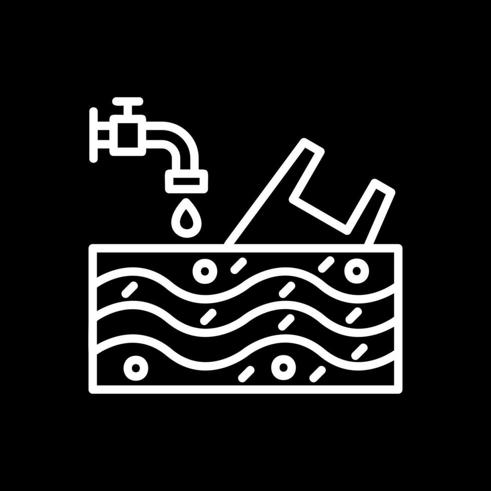 diseño de icono de vector de contaminación de agua