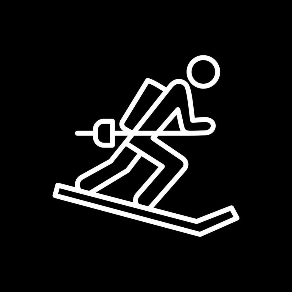 Skiing Vector Icon Design