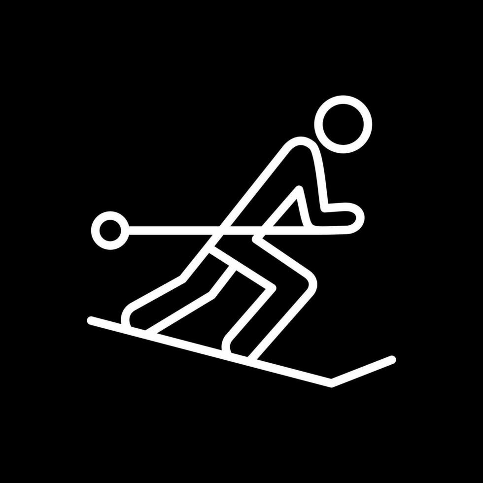 Skiing Vector Icon Design