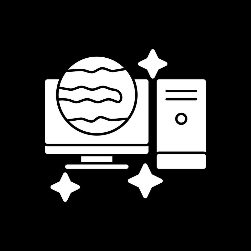 Desktop computer Vector Icon Design