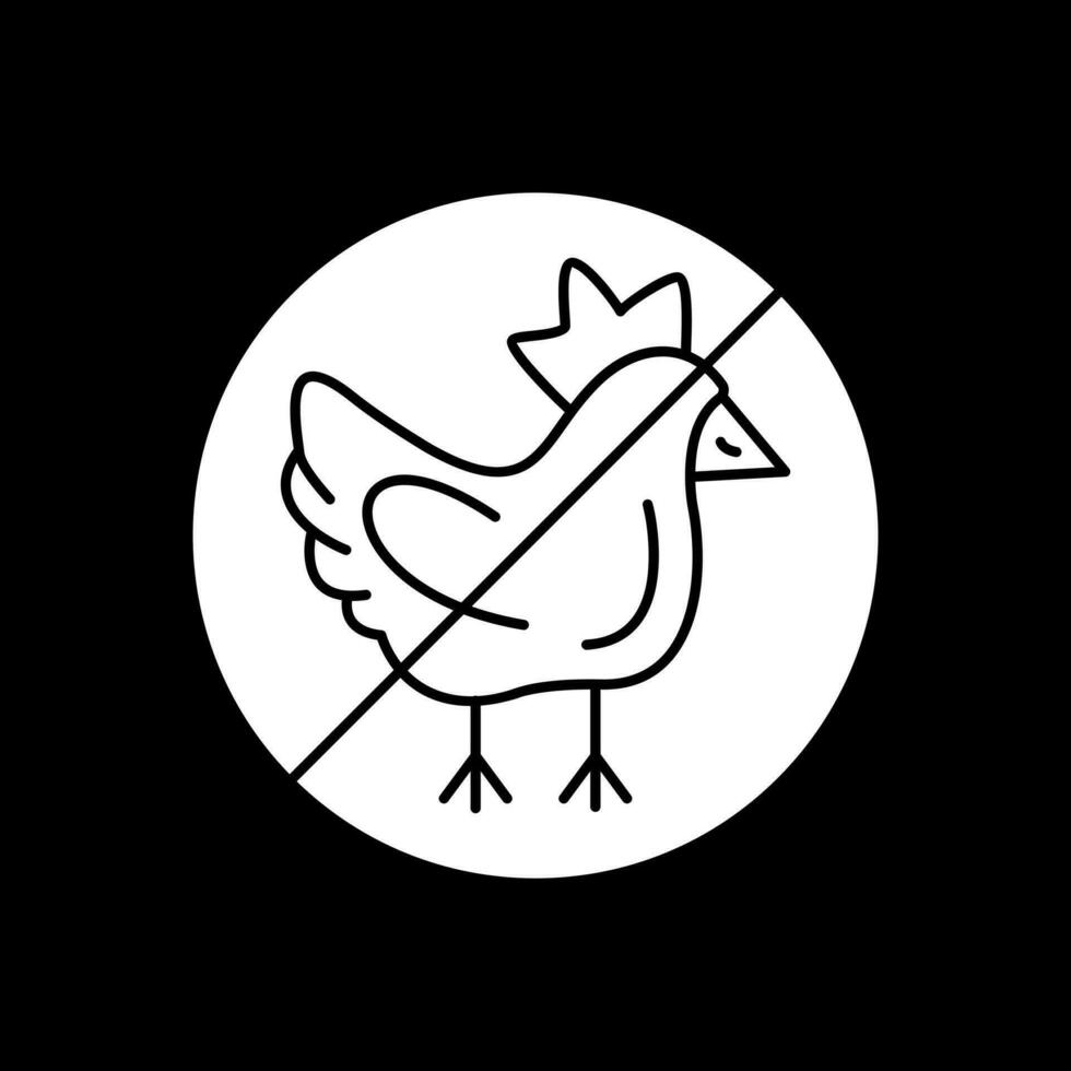No chicken Vector Icon Design