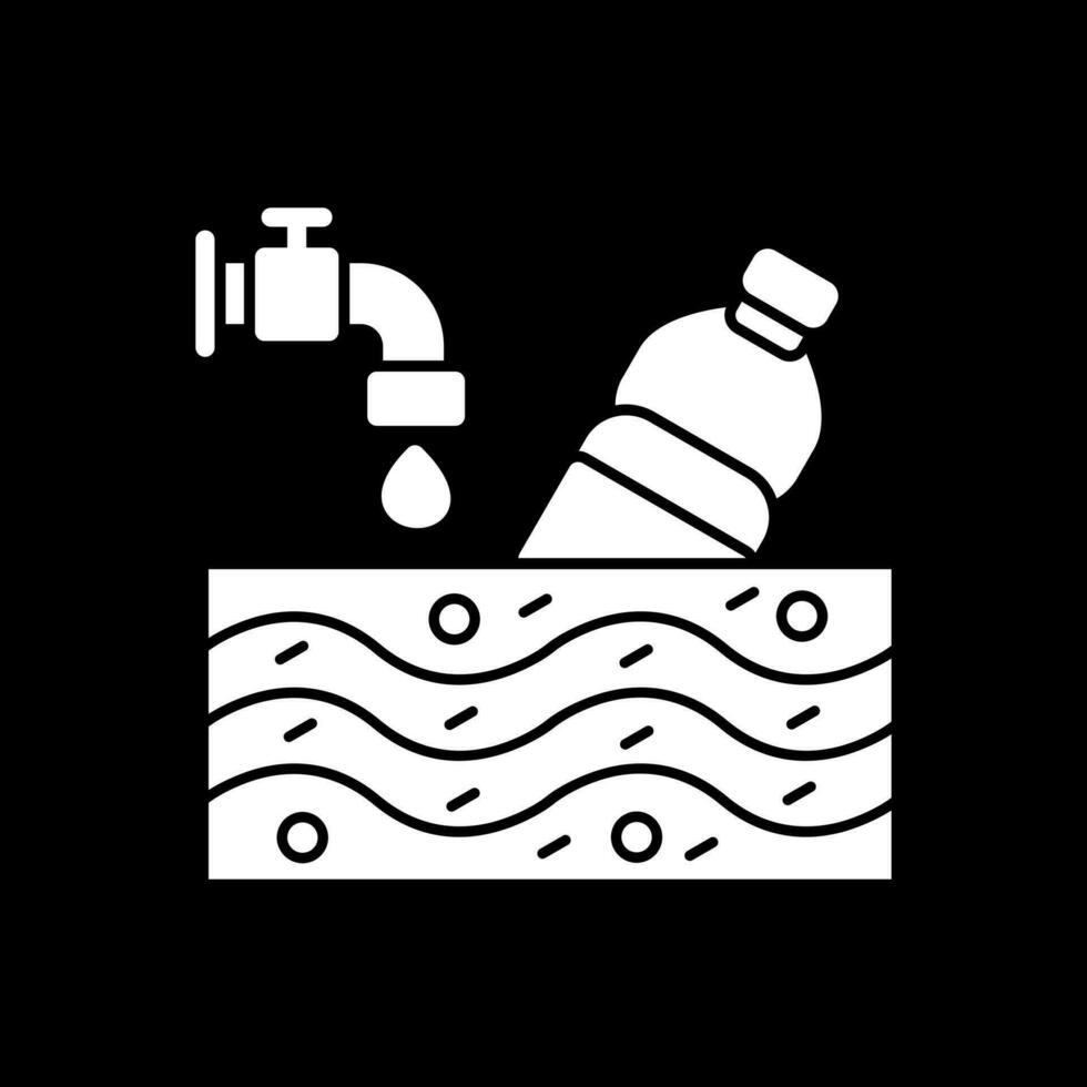 diseño de icono de vector de contaminación de agua