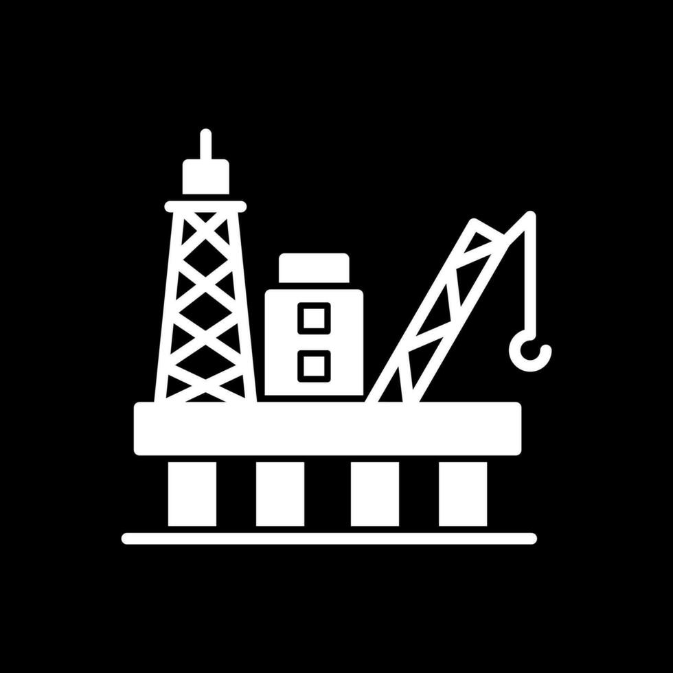 diseño de icono de vector de plataforma petrolera