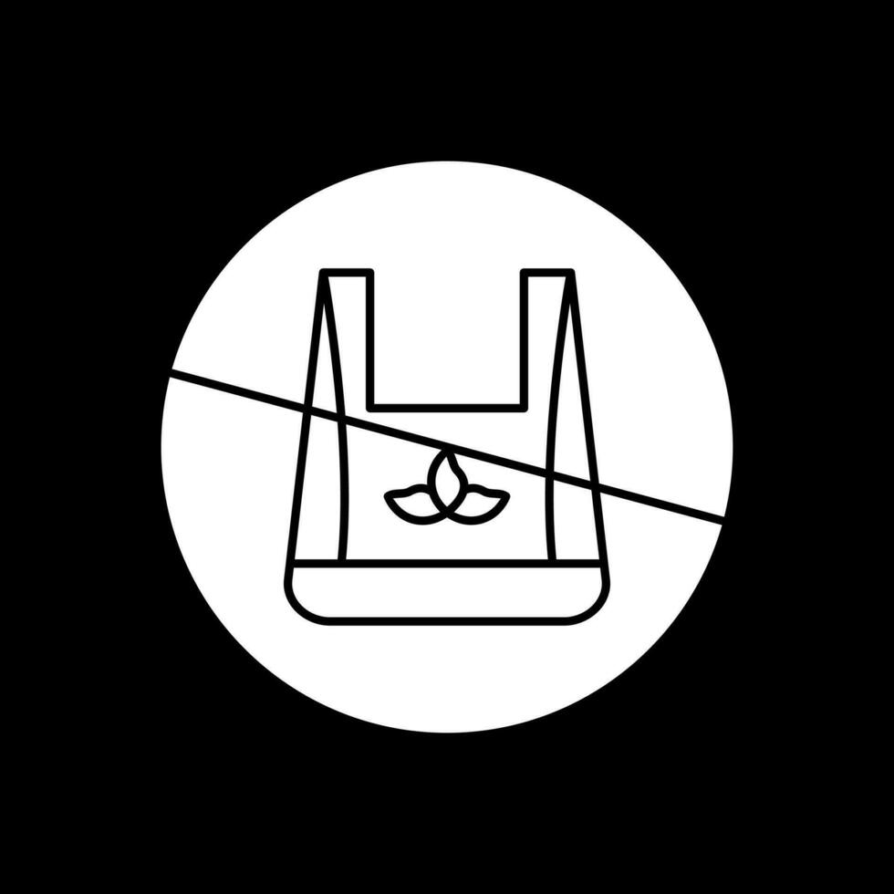 No plastic bags Vector Icon Design