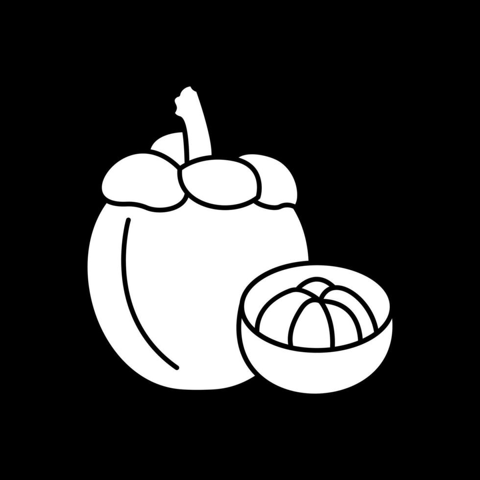 Mangosteen Vector Icon Design