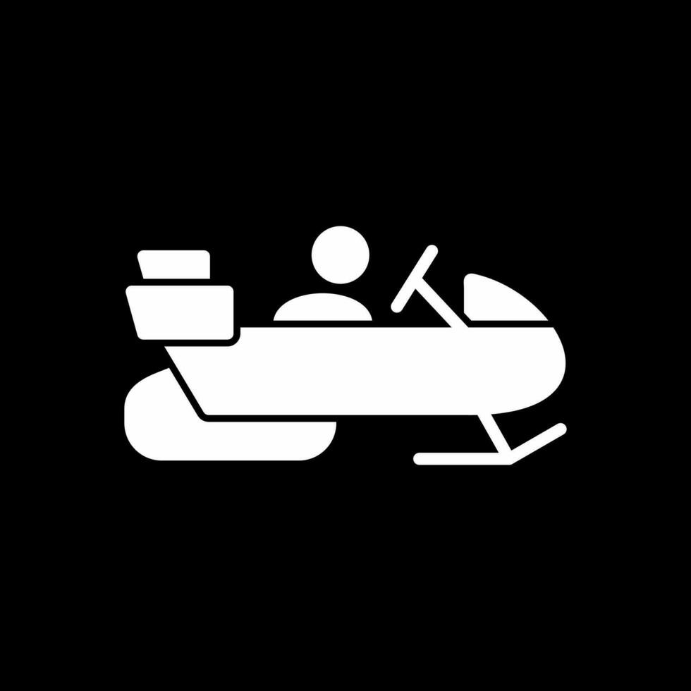 Snowmobile Vector Icon Design